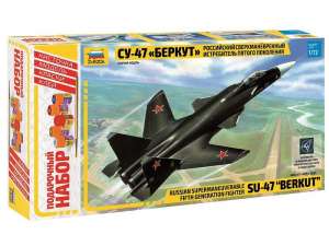 Сборная модель ZVEZDA Российский истребитель пятого поколения Су-47 &quot;Беркут&quot;, подарочный набор,1/72