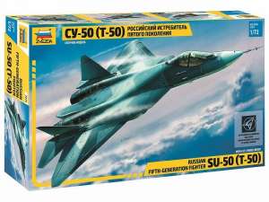 Сборная модель ZVEZDA СУ-57 опытный образец самолета, 1/72