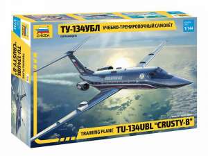 Сборная модель ZVEZDA Учебно-тренировочный самолёт ТУ-134УБЛ, 1/144