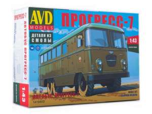 Сборная модель AVD Штабной автобус Прогресс-7, 1/43