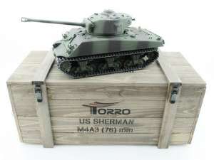 Радиоуправляемый танк Torro Sherman M4A3 76mm 1/16 ИК-пушка V3.0 2.4G RTR