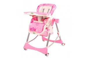 Детcкий стульчик для кормления BabyOne (розовый)