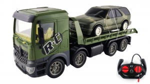 Радиоуправляемый грузовик трейлер CityTruck с джипом